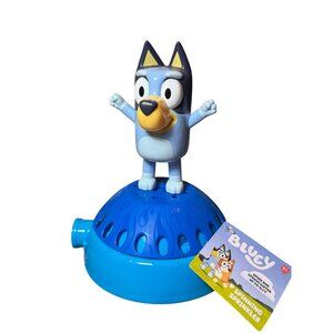 Bluey Kids Toy Spinning Water Sprinkler For Outdoor Play - Blue Plastic